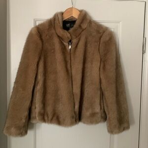 Faux Fur Zip Up Jacket